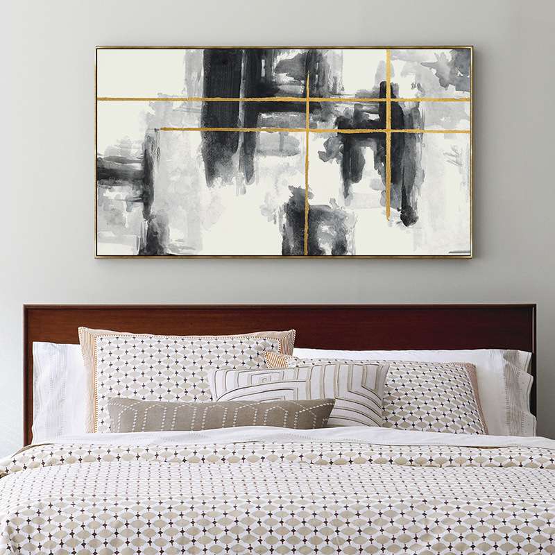 手绘油画纯手工现代客厅建议三联玄关抽象装饰画竖版餐厅挂画