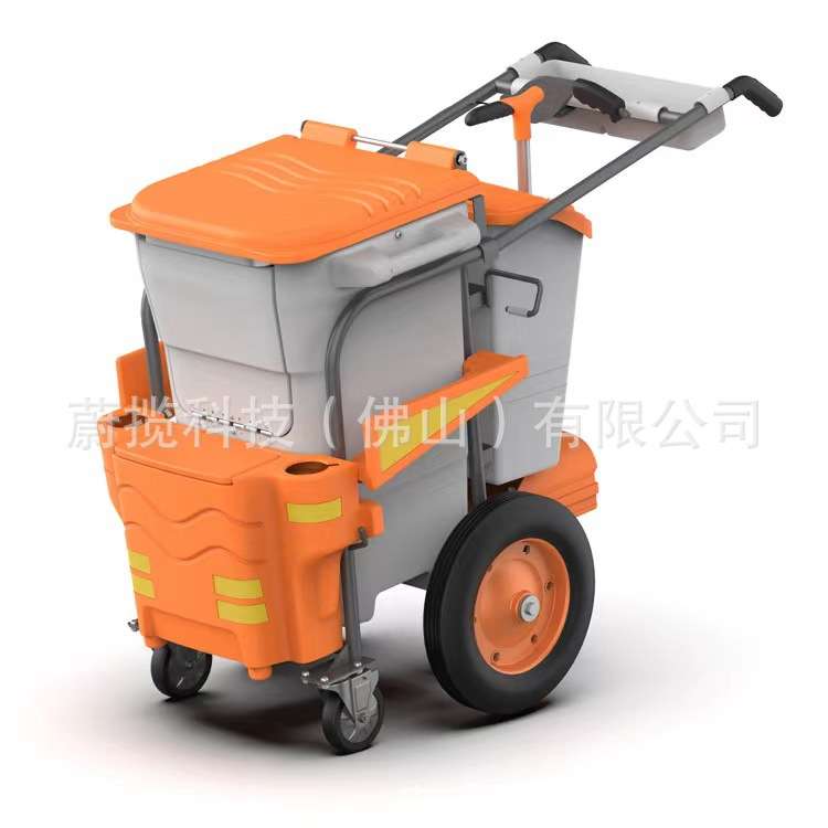 市政环卫用多功能高端保洁车超豪华户外清洁小推车多用途工具车