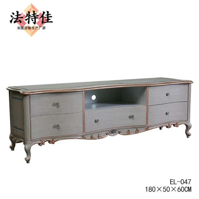 美式现代简约灰色做旧电视柜本哈特高端落地长条柜地柜简洁柜