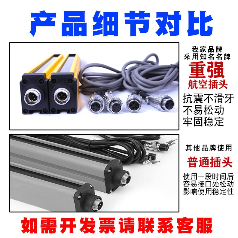 剪板机装人工冲床安全光栅弯抗震置光电光幕传感器保护折红外对射