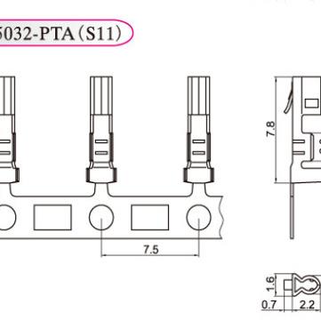 红星接插件S11-PTA HX25032-PTA 连绕端子 插簧 簧片 8000只/盘