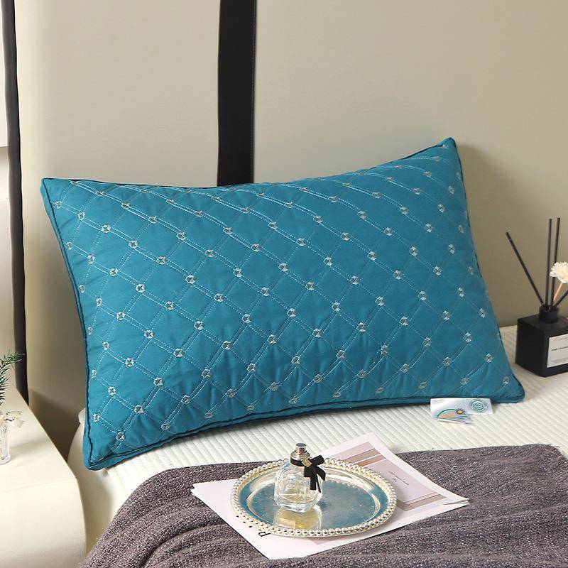 2024新款立体绗绣菱形方格枕枕头枕芯