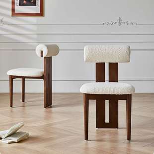 餐桌椅子家用客厅实木椅子靠背餐椅小户型餐椅极简餐椅设计师椅子