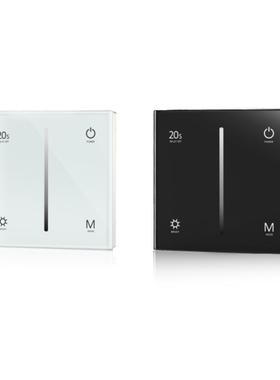 86型0/1-10V PWM 10V认证钢化面板 黑色白色动态模式触摸式调光器