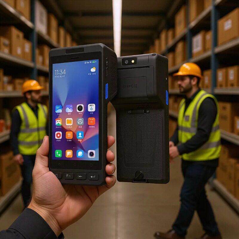 车票识别手持终端停车场管理仓库管理冻库盘点便携打印一体机