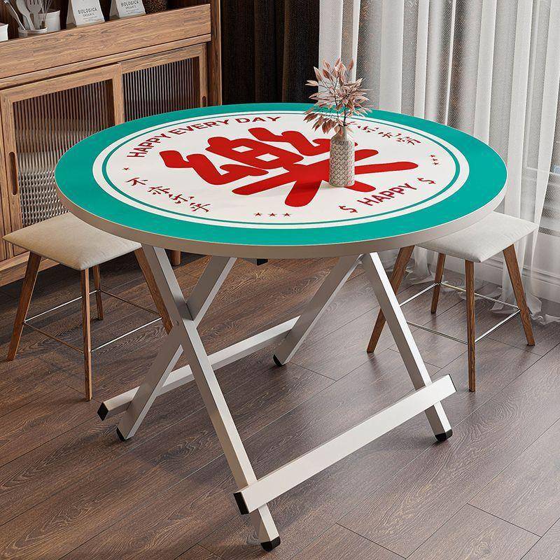 折叠桌子餐桌家用简易圆形小桌子户外便携式吃饭学习写字阳台休闲