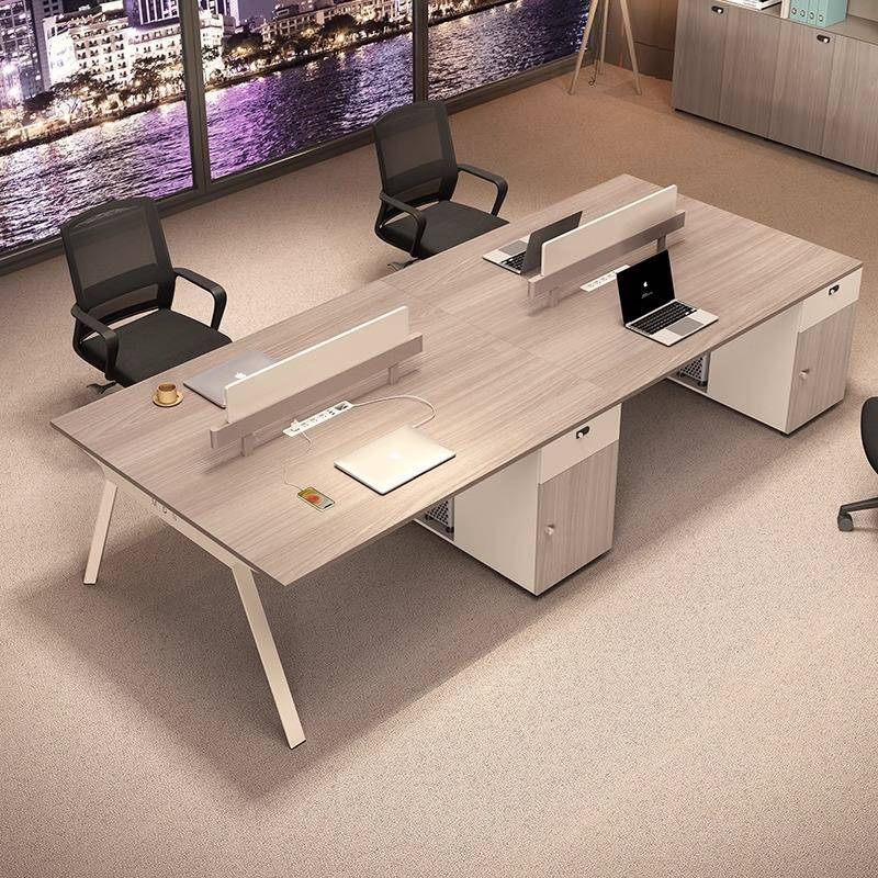 工位办公桌简约现代职员4人位卡座办公室家具六人位员工桌椅组合