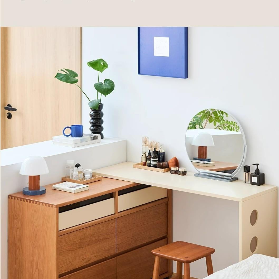 家用家具实木时光梳妆台小户型化妆桌床尾斗柜一体卧室收纳储物柜