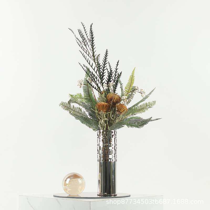 现代轻奢样板间酒店餐桌设计师组合仿真花艺套装创意金属花器摆件,鲜花速递/花卉仿真/绿植园艺,割草机/草坪机,淘宝优惠券,粉丝福利购,淘宝优惠卷