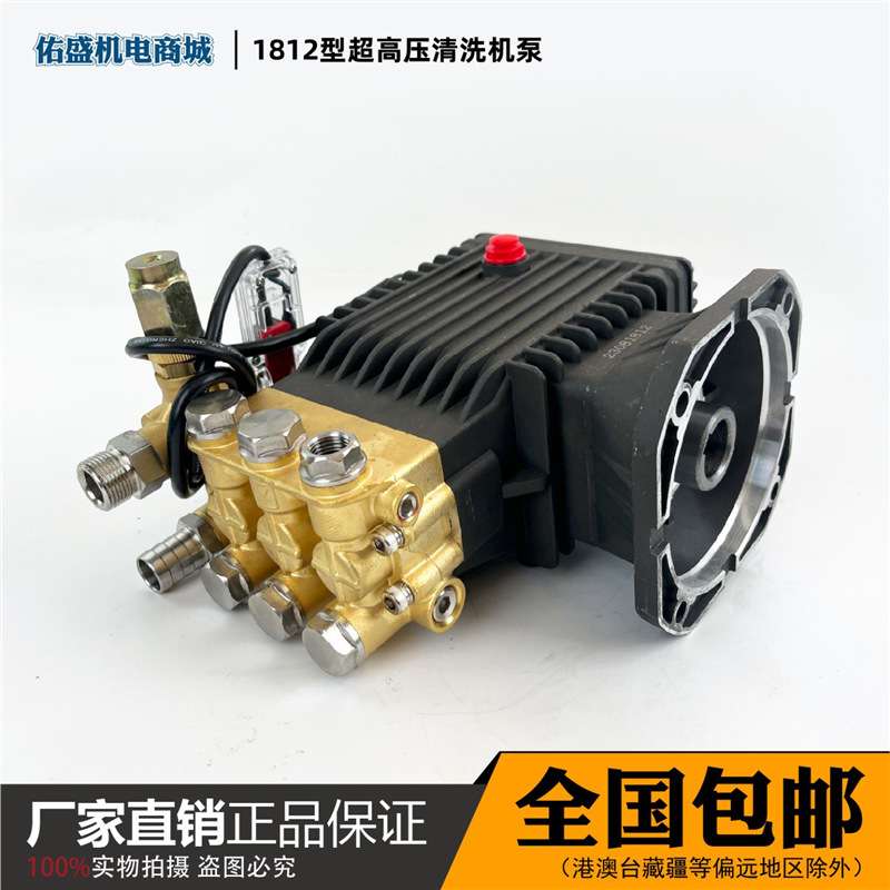 通用型1812超高压柱塞泵清洗机泵总成商用洗车机通用配件大压力
