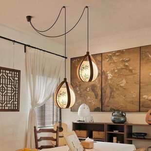 宋式美学吊灯茶室餐厅宋代禅意彩绘灯感吧台饭厅设计师灯中山灯具