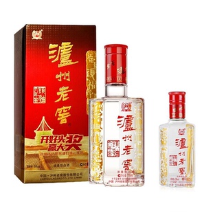 泸州老窖六年窖头曲38度500ml*1瓶+泸州老窖六年窖小酒52度125ml