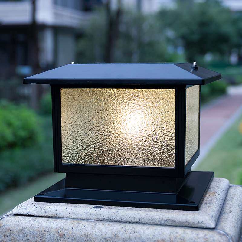 太阳能围墙柱头灯LED庭院大门柱子灯户外防水墙头顶灯接电门柱灯