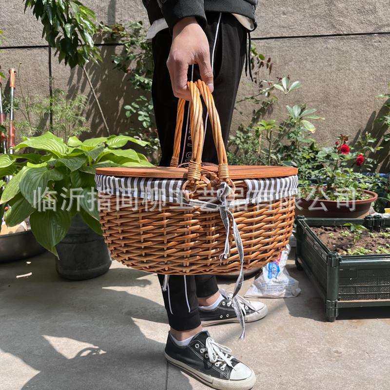 野餐篮户外郊游藤编野餐篮子手提编织带盖餐具春游网红用品全套,鲜花速递/花卉仿真/绿植园艺,割草机/草坪机,淘宝优惠券,粉丝福利购,淘宝优惠卷