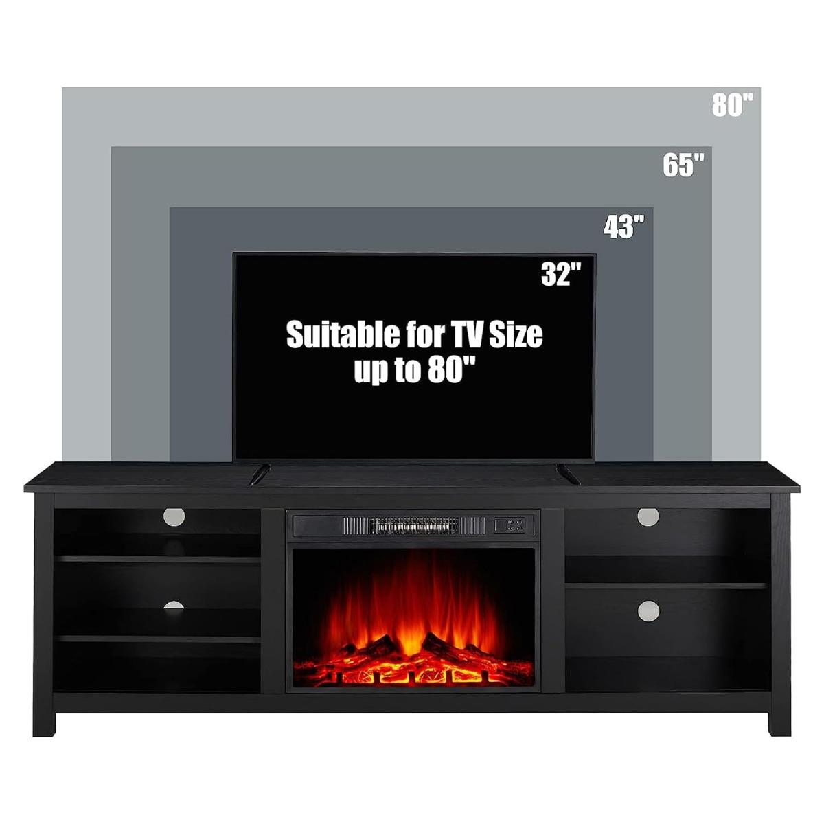 跨境实木电视柜家用客厅储物柜嵌入式装饰取暖器壁炉仿真火电视柜