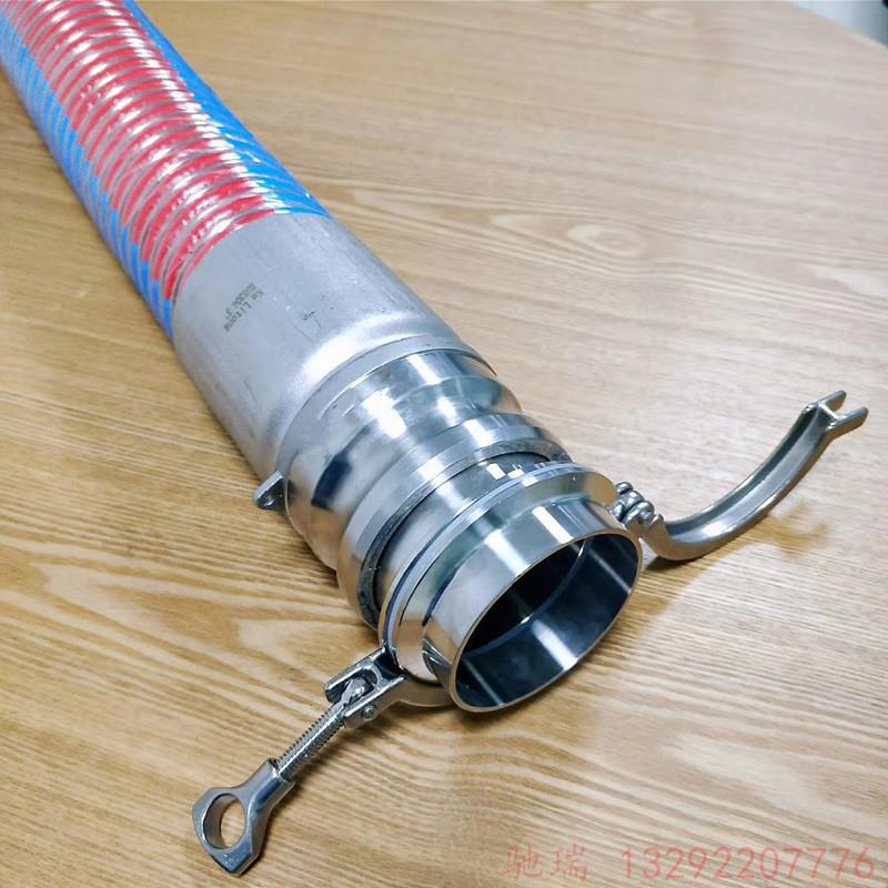 厂家生产PVC螺旋钢丝纤维管 透明卡盘接头塑料软管