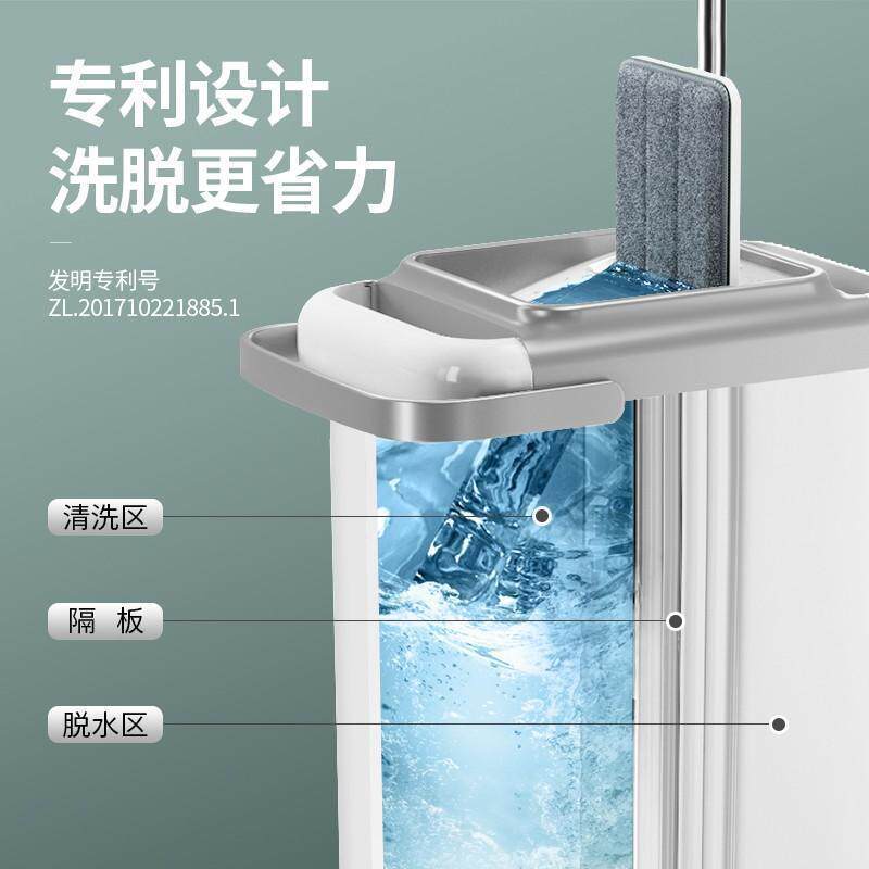 五月花特大号刮刮桶免手洗平板拖把干湿两用拖布家用墩布懒人地拖