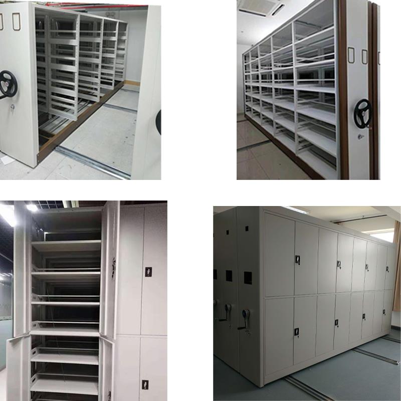 移动密集架手摇档案柜密集柜档案室资料柜钢制手动电动智能凭证柜