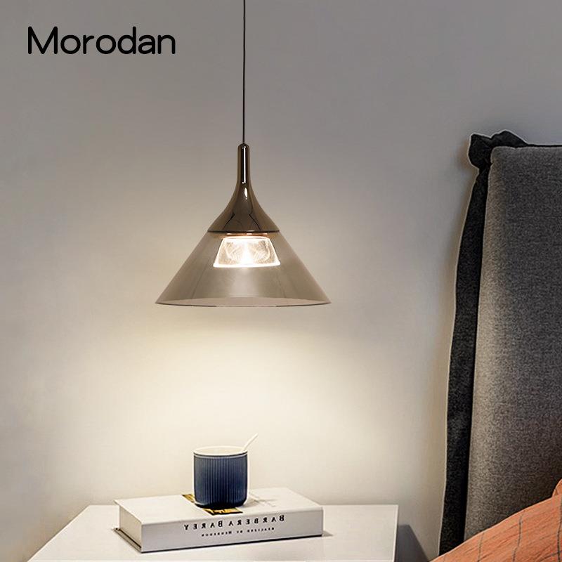 床头吊灯现代简约轻奢极简网红卧室书房餐厅吧台长线可升降小吊灯