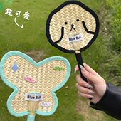 饰可爱创意手工扇子夏天老式 装 蒲扇小狗 拍照道具手摇新款 扇便携式