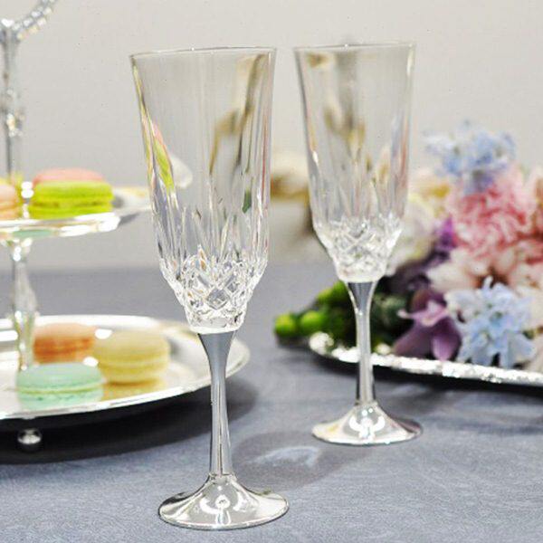 妮香槟杯 情侣对杯玻璃红酒杯进口结婚女王杯高脚杯安起泡酒水晶