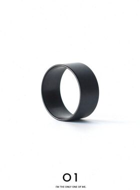 新款简约百搭指环宽面陶瓷色磨砂2021潮高级掉不戒指男黑色感年