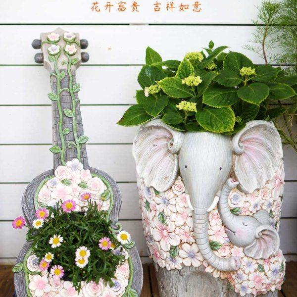 复古动物大象花盆雕塑摆件落地装饰户外花园庭院阳台别墅门口布置,家居饰品,户外/庭院摆件,淘宝优惠券,粉丝福利购,淘宝优惠卷
