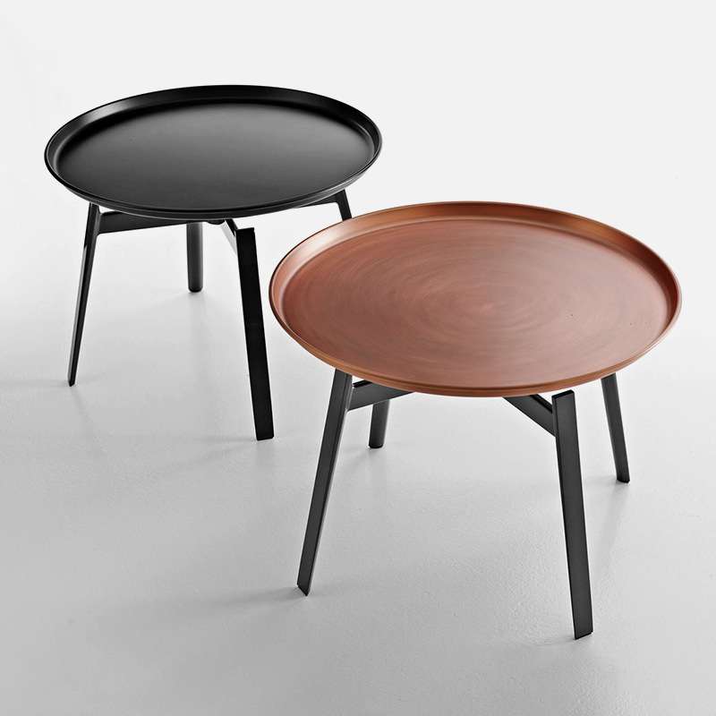 现代简约圆形边几铁艺角几小户型客厅卧室设计师小茶几极简