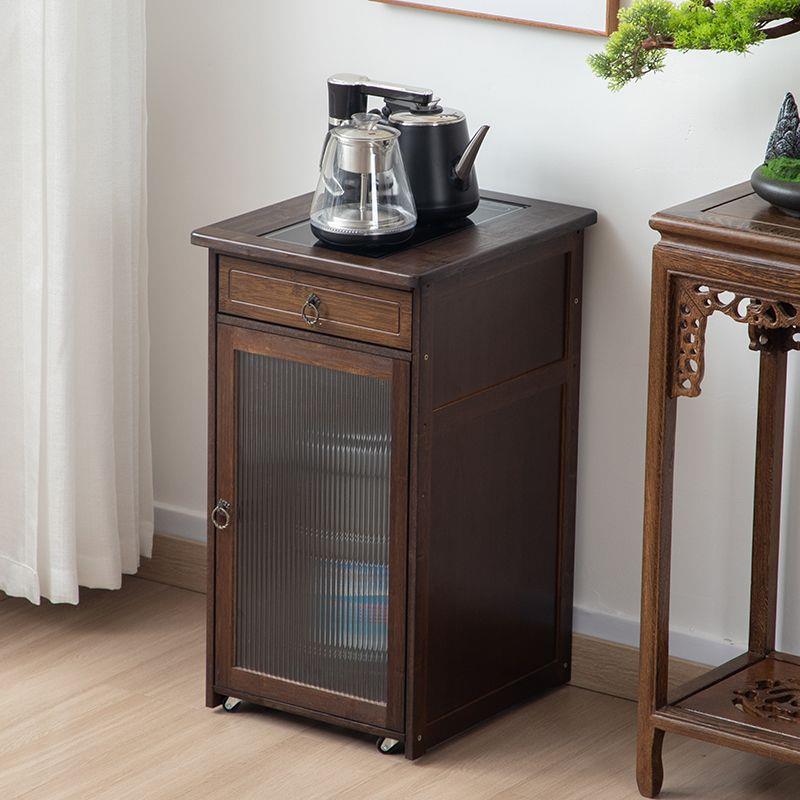 家用烧水壶一体茶边柜茶桌边柜移动茶水柜泡茶台办公室茶具置物柜