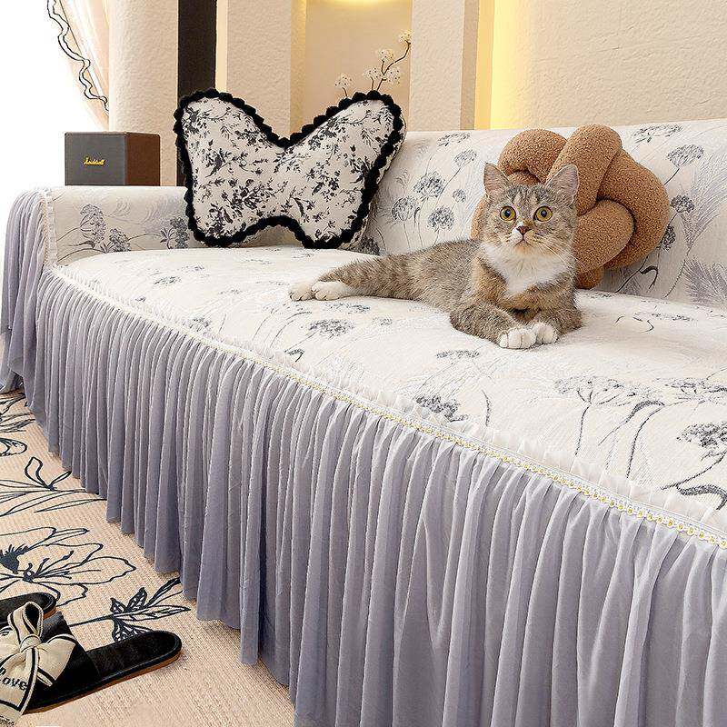 四季通用简约现代风沙发盖布一整张全盖沙发巾固定防滑可机洗套罩