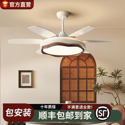 中山风扇灯厂家直销2025新款客厅餐厅大尺寸直叶现代简约复古风扇