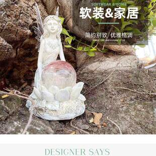 现货花仙子太阳能灯花园摆件 树脂工艺品现货供应电商热销产品