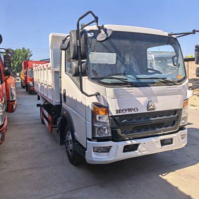 出口重汽HOWO轻卡自卸车4X2小型建筑垃圾运输自卸货车栏车