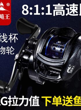 金飚王高比速8.1:1水滴轮18轴单买打黑防炸线筏钓白条马口微物轮