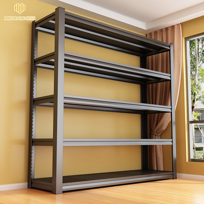 家用货架置物架多层收纳架一体靠墙杂物架阳O台储藏室碳钢储物架