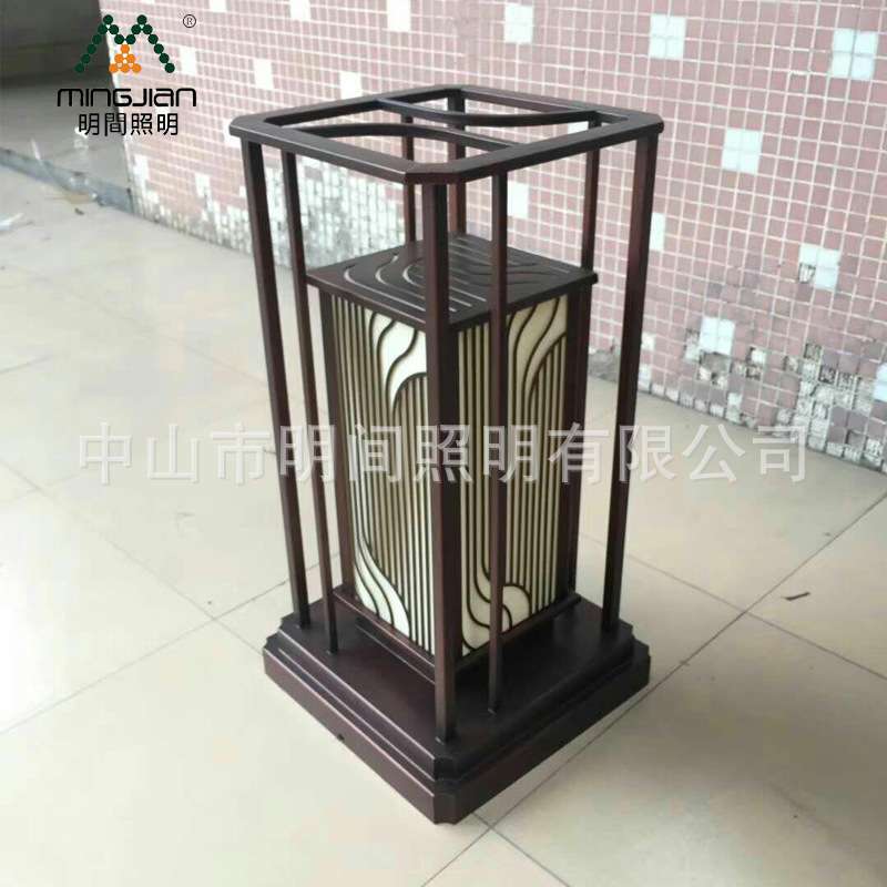 工程专用户外仿古铜柱头灯 室外别墅花园庭院走道景观铝制柱头灯