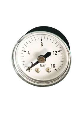 供应铁壳微型压力表轴向黑色横装迷你Y35Z 16bar M10*1工厂直销