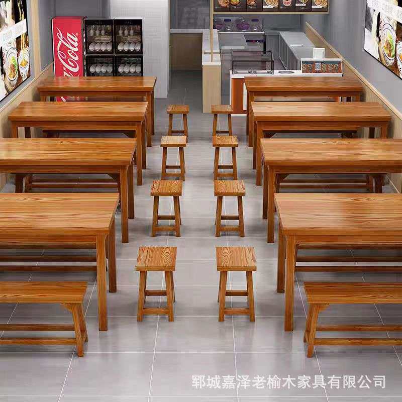 老榆木正方形茶桌家用双人吃饭桌民宿茶室泡茶台复古做旧板桌厂家
