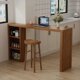 吧台桌椅柜高脚桌全实木墙客厅隔断靠阳台长条桌带家用子现代简约