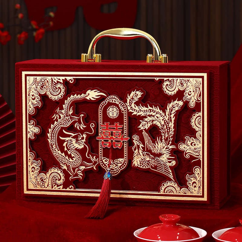 彩礼钱盒子礼金箱订婚彩礼u盒结婚聘礼提亲聘金10万现金高档礼金