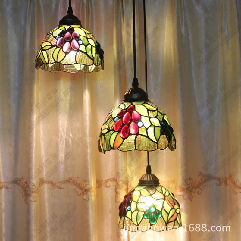 欧式现代铁艺卧室客厅吸顶灯具餐厅3头餐N厅连吊玻璃简约吊灯具