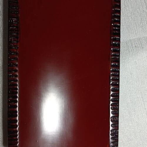 日进口漆器木胎大漆漆器料理盘茶巾茶则盘125mmx85mm