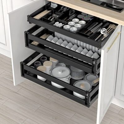 浅750浅橱柜篮锅000拦拉蓝03500深0篮8拉碗碟厨房收纳拉篮30940柜