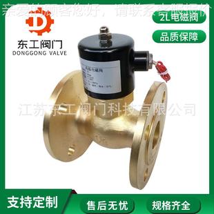 2L全铜法兰高蒸汽电阀 黄铜温电磁DN1阀5 220V24V磁法兰电磁阀605