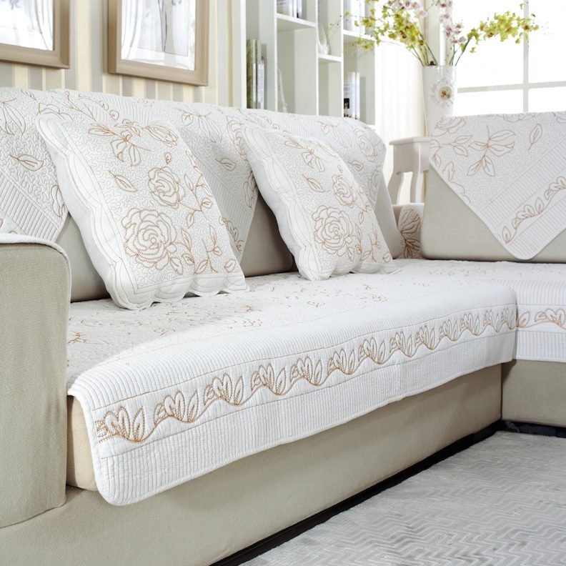 四季实木沙发巾皮沙发简约纯棉布套沙发垫夏季欧式布艺坐垫艺防滑