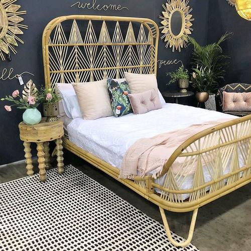 1.81.5米藤编民宿藤木床简约客栈艺创意双人床东南亚卧室家具藤
