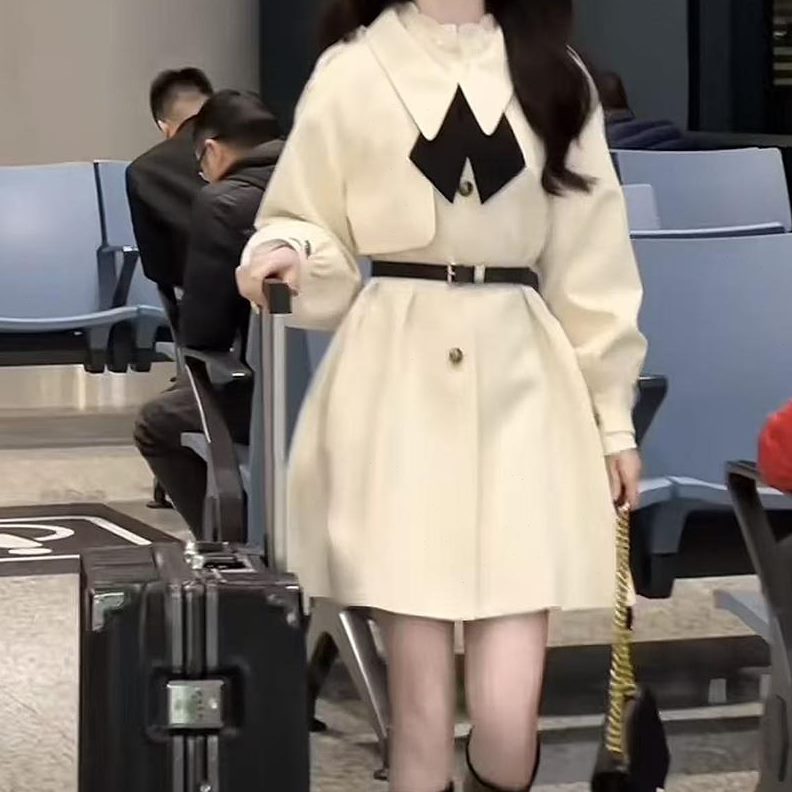 时尚气质年新款女温柔淑女2025百搭减龄中长款风衣外套春季小个子