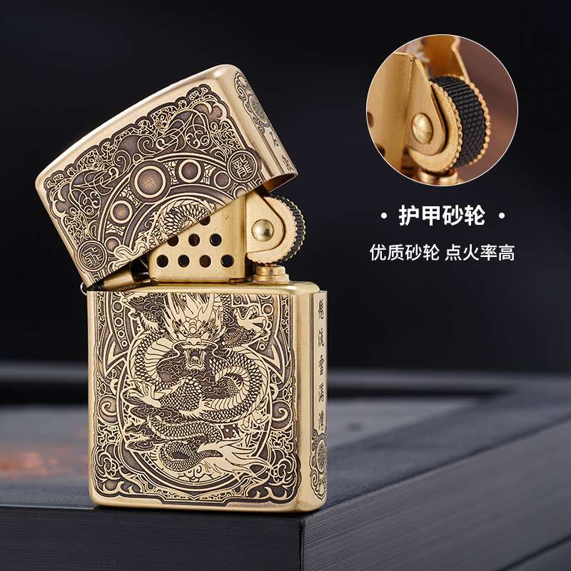 佐罗Z3-1001飞龙在天复古砂轮高端铜壳煤油防风火机送领导