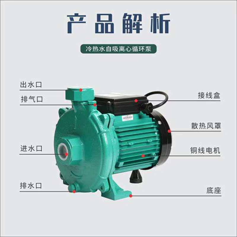 凌霄循环热水泵耐高温暖气管道泵空气能增压泵立式220v小型