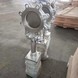 厂家供应PZ673W/X/F气动不锈钢刀型闸阀对夹式304插板阀薄型闸阀